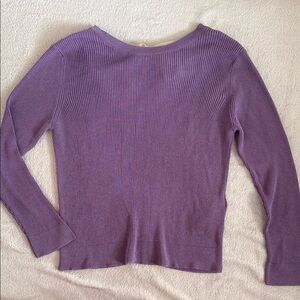 Massimo Dutti Purple Crew Neck Sweater